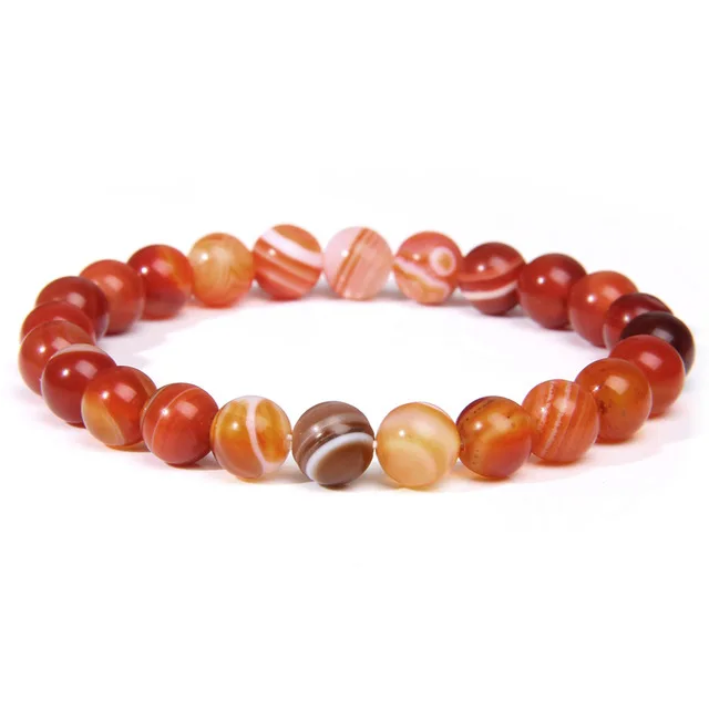 Hot selling crystal bracelets healing natural stone 8mm Agate bead bracelet natural stone wholesale stone bead bracelets