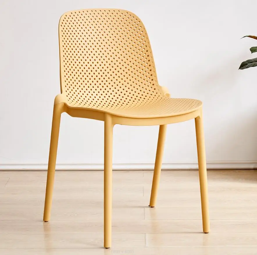 Wholesale Custom Modern Black Red Woven PP Plastic Outdoor Leisure Garden Dining Chair for Livingroom Balcony