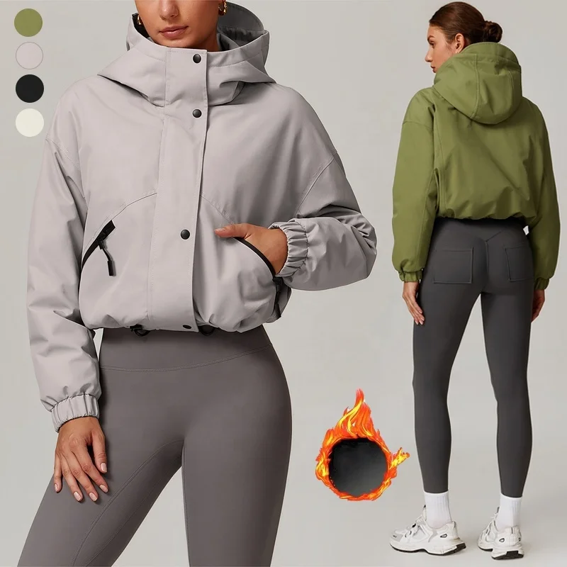 Women Waterproof Fabric Wind Breaker Coat 80% Duck Down Insulated Jackets Women Winter Outdoor Hooded Puffer Jacket