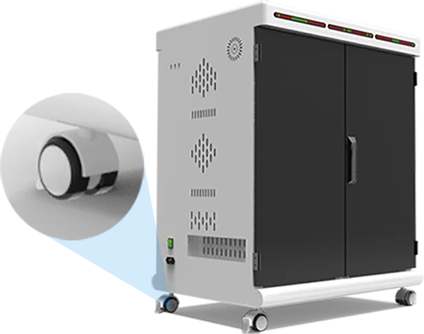 60-bit USB tablet mobile phones charger trolley storage charging cart charging cabinet