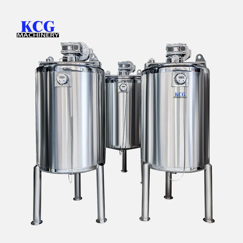 New Restaurant Mixing Tank with Side Holes Cosmetics Food Emulsifying Homogenizer Gear Dissolving Milk Cans Motor Core Component