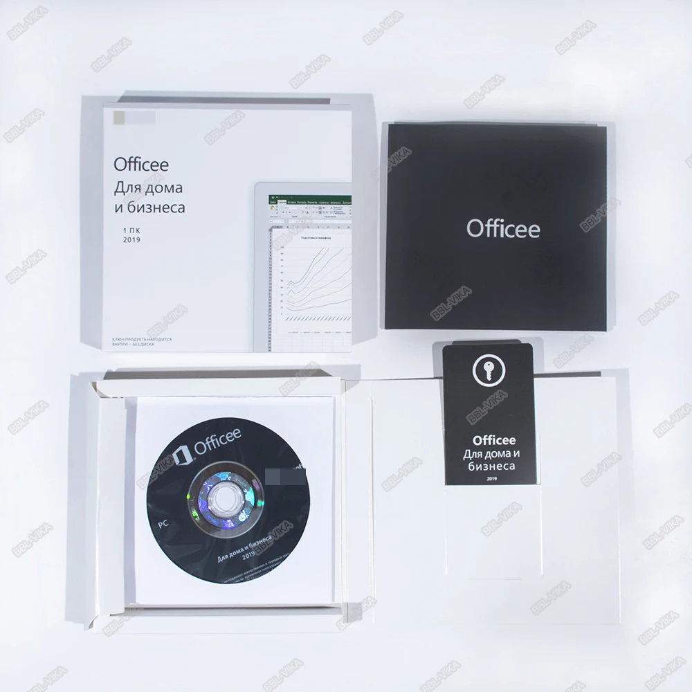 Wholesale Office 2019 Home and Business For Winndows retail key  box DVD Full Package for English/ Korean/ Russian