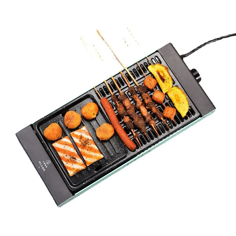 Zogifts Household Electric Multifunctional Indoor Skewer Machine Smokeless Grill Rack Barbecue Utensils