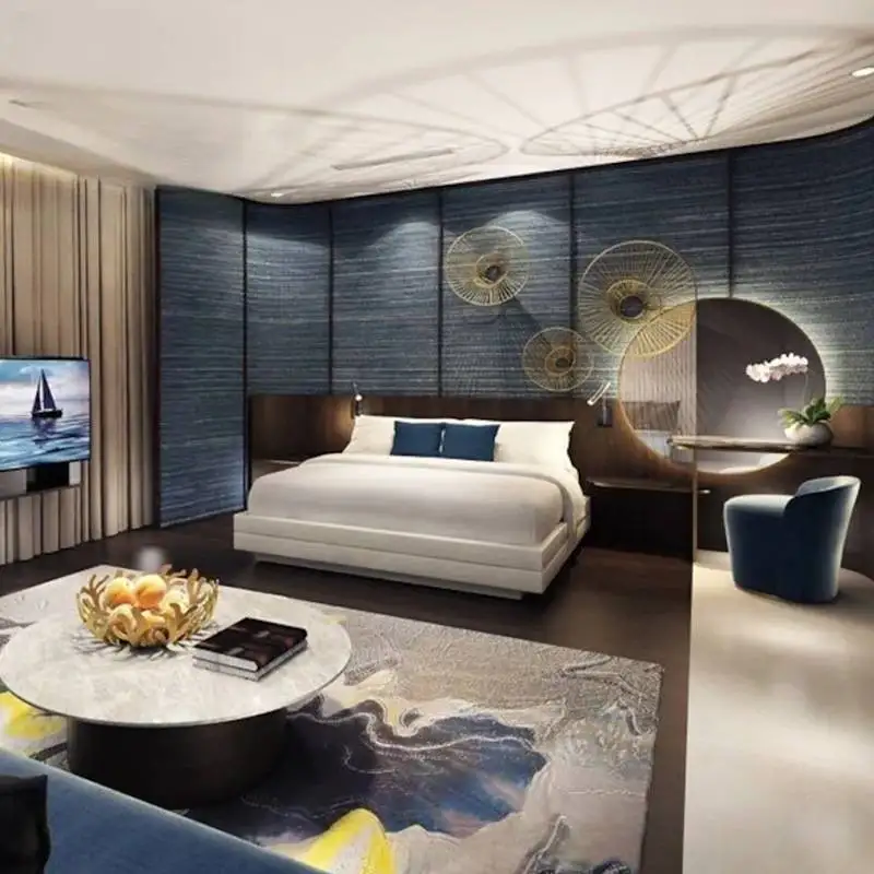 Hyatt Hotel Luxury Design Feather Fabric Upholstered Hotel Furniture Manufacturer