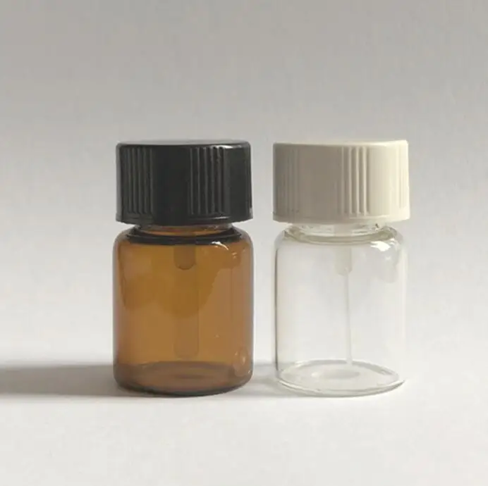 5g 5ml Empty Cosmetic Brush Bottle With Flat Spatula White Black Bakelite Cap Glue Paint Cream Bottle Sample