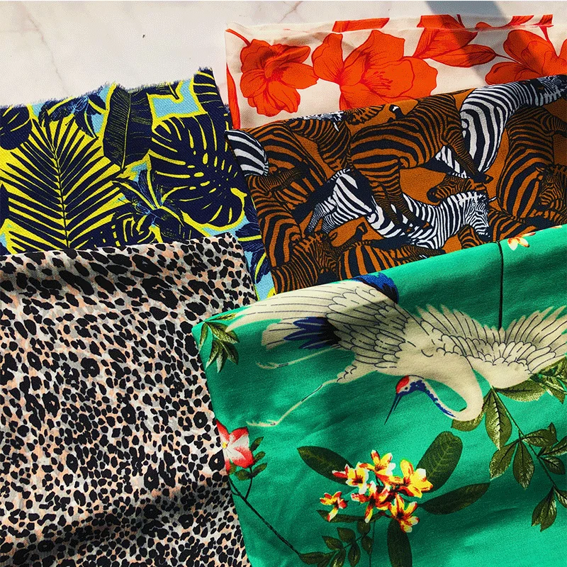 Rayon rayon draping printed garment fabric