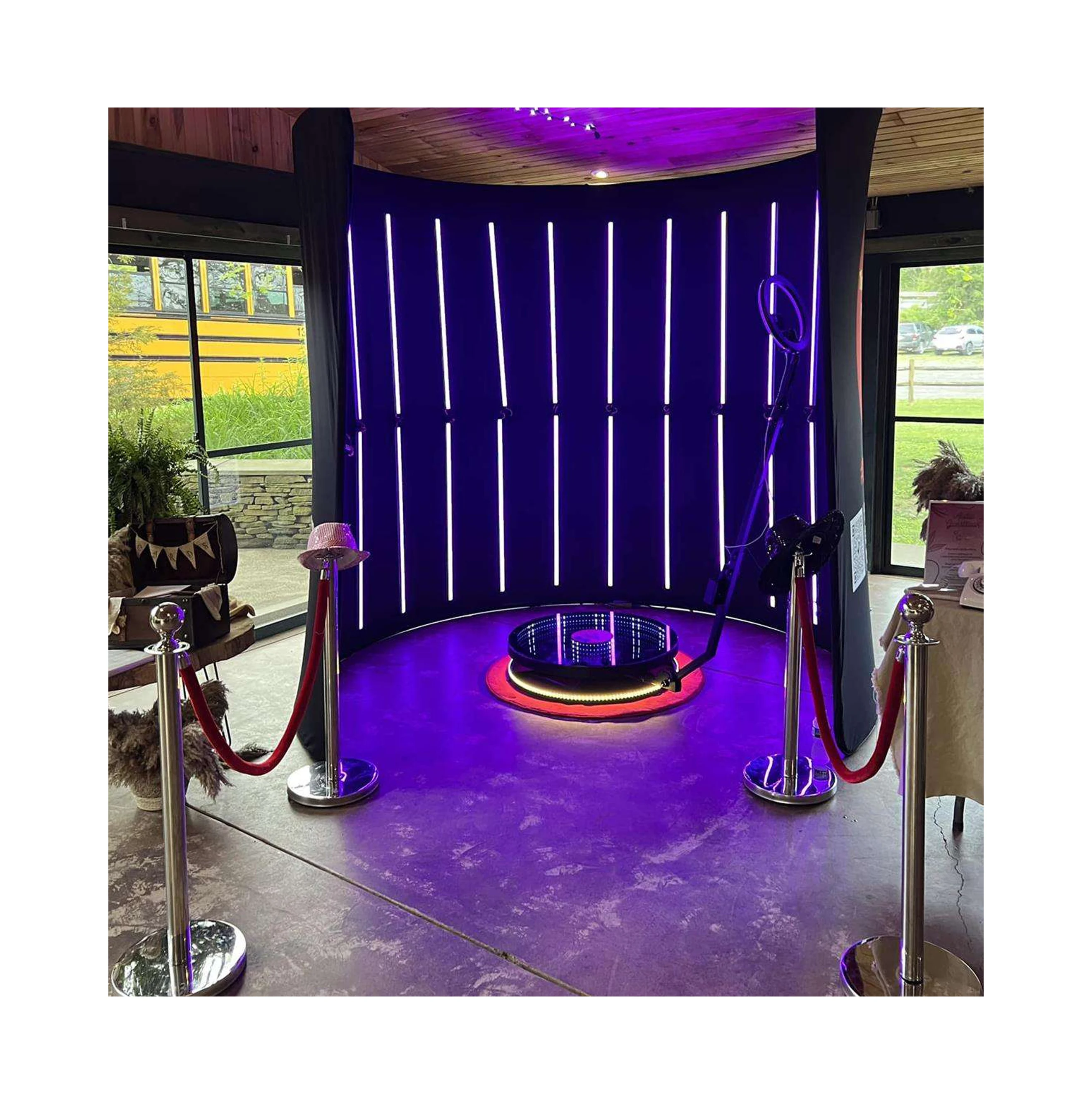Fast shipping Portable Selfie 360 Photo Booth Vending Machine With Enclosure Photo Booth 360 Con Aro Led Cuadrado