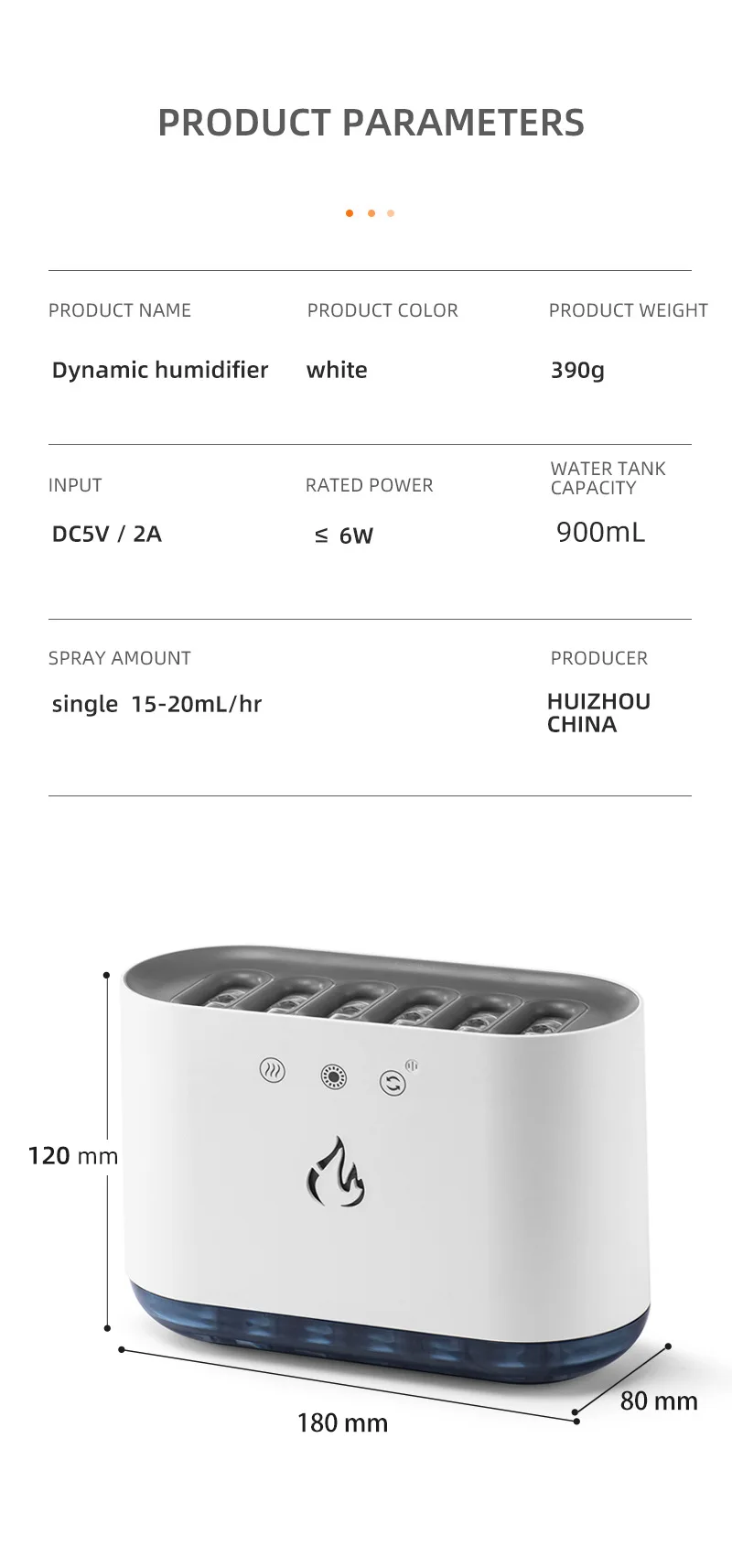 Hot Sale In Stock Large Capacity 900ml Mist Colorful dynamic lighting effect humidifier Safe smart fog maker with Timer