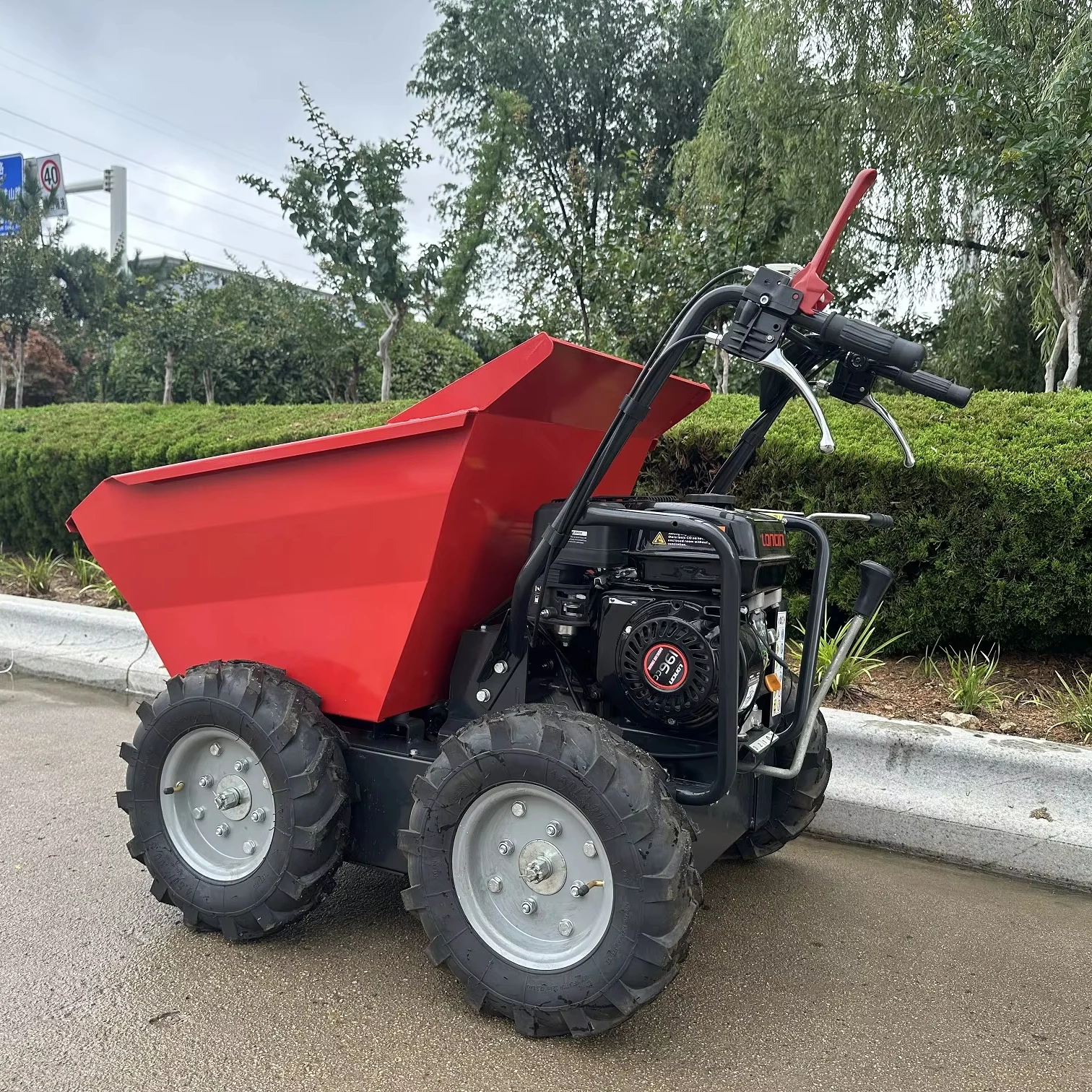 China Small wheel mini gasoline dump truck manual hydraulic tipper mini dump truck for sale