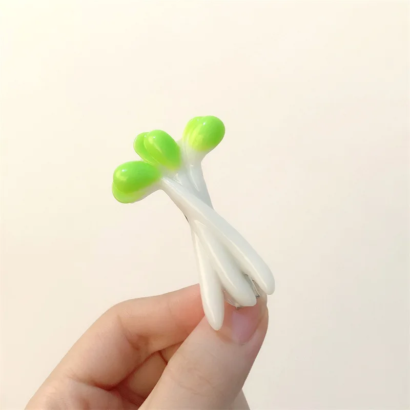 New Arrival Simulated Food Hairpins Vegetable Acrylic Hairpins Kelp Cauliflower Garlic Cucumber Spoof Hair Clips Accessories