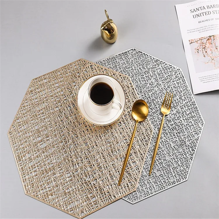 Новый дизайн, легко вытираемые чистые кухонные коврики для обеденного стола, коврики из пвх с изоляцией под золото, моющиеся коврики для стола