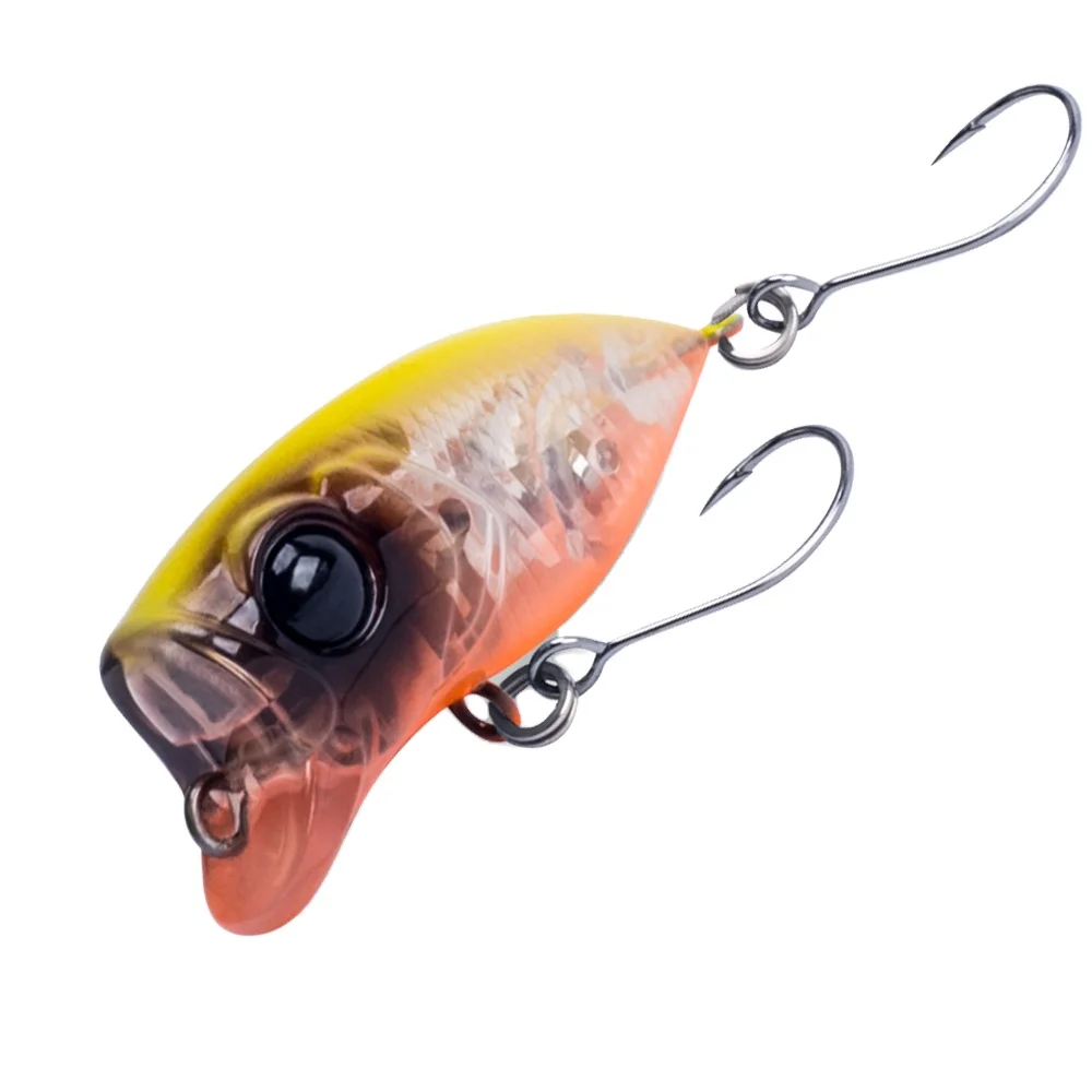 Kingdom 2023 New High Quality 35mm/2.4g  Floating Mini Minnow Popper Lure For Bass Trout Fishing Hard Wobbler SwimBait