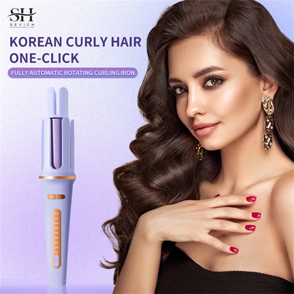 Hair Curler Wireless Automatic Portable Mini Waver Rotating Cordless Hair Straightener And Curler 2 In 1