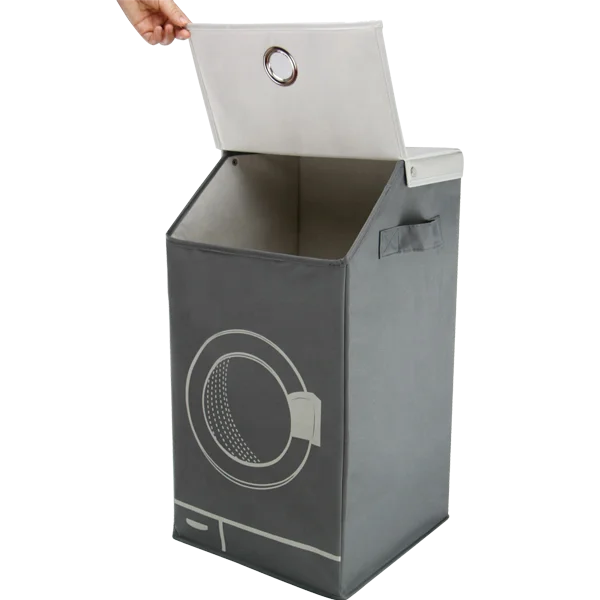  Delux складная корзина для белья из ткани Оксфорд с передним окном