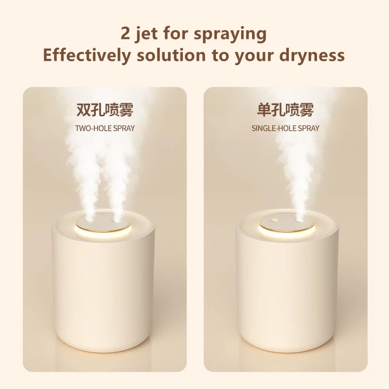 Rechargeable Small Humidifier, Mini Portable Cool Mist Humidifier 3 Modes with LED Light Desktop Humidifier