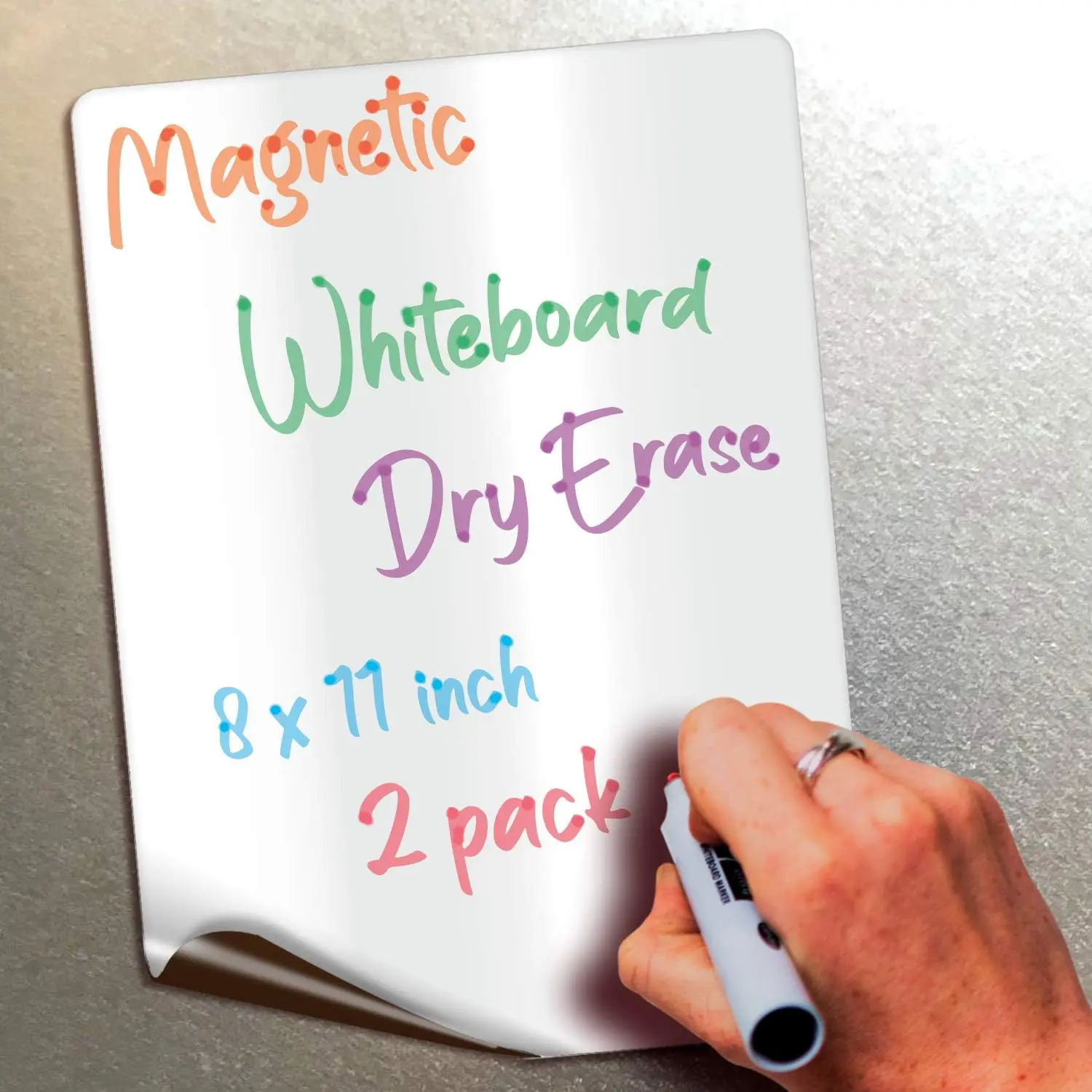 Custom Magnetic Dry Erase Whiteboard Notes 8.5 x 11 inch Customizable Size Decorative Magnet Blackboard for Kitchen Grocery List