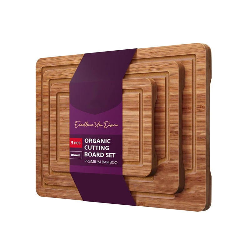Extra Large Organic Bamboo Cutting Board Meal Prep & Serving Board Set Charcuterie & Chopping Board Kitchen Butcher Block