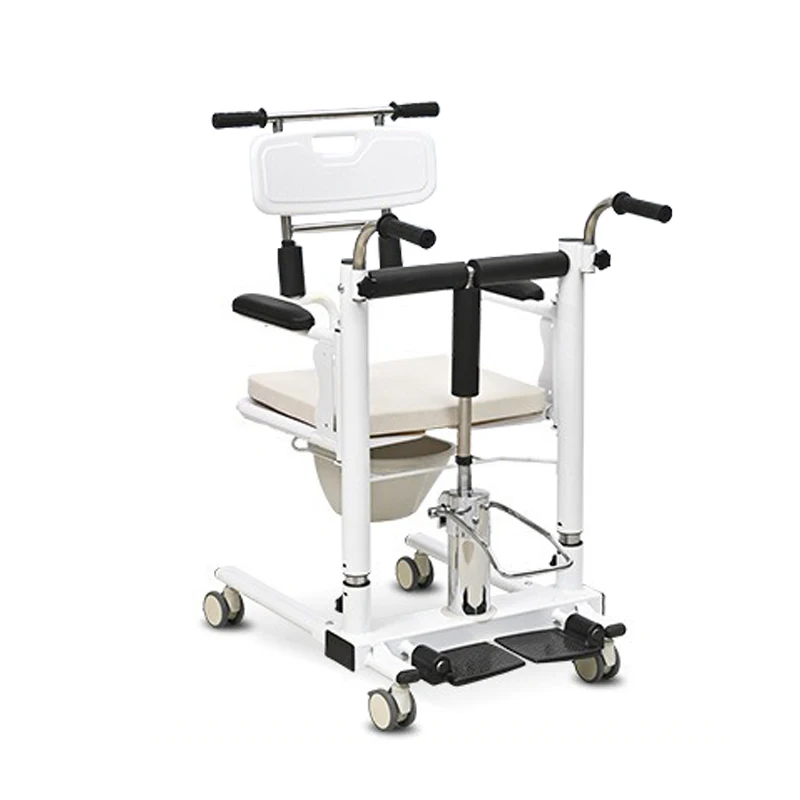 Convenient White Hydraulic Lift Folding Mobility Scooter Foot-Operated Control Safe Reliable Patient Handicapped Scooters