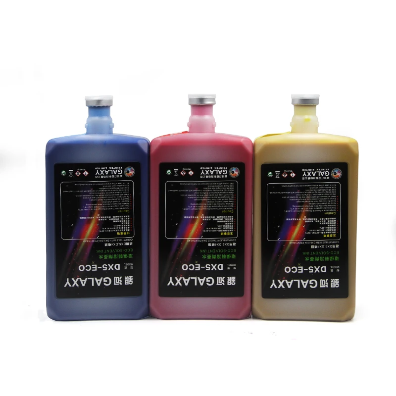 Supercolor 1000 мл/флакон для Galaxy DX5 Eco растворяющие чернила совместимы с Mutoh DX4 Epson DX6 DX7 печатающая головка Эко