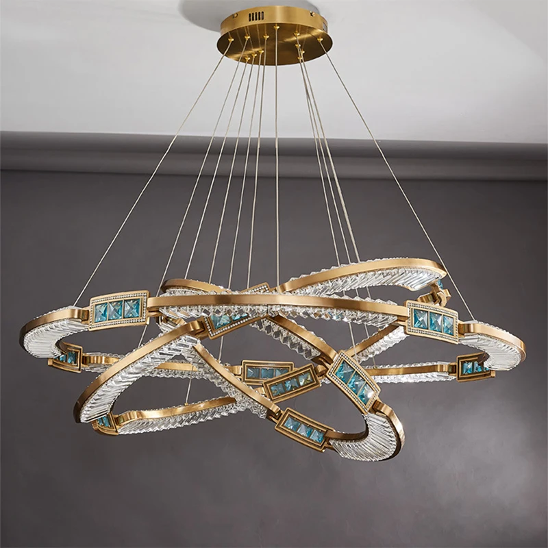 Украшения для ресторана QianYu, лампы для гостиницы, гостиной, домашний декор, подвесной светильник, современная хрустальная черная люстра, потолок