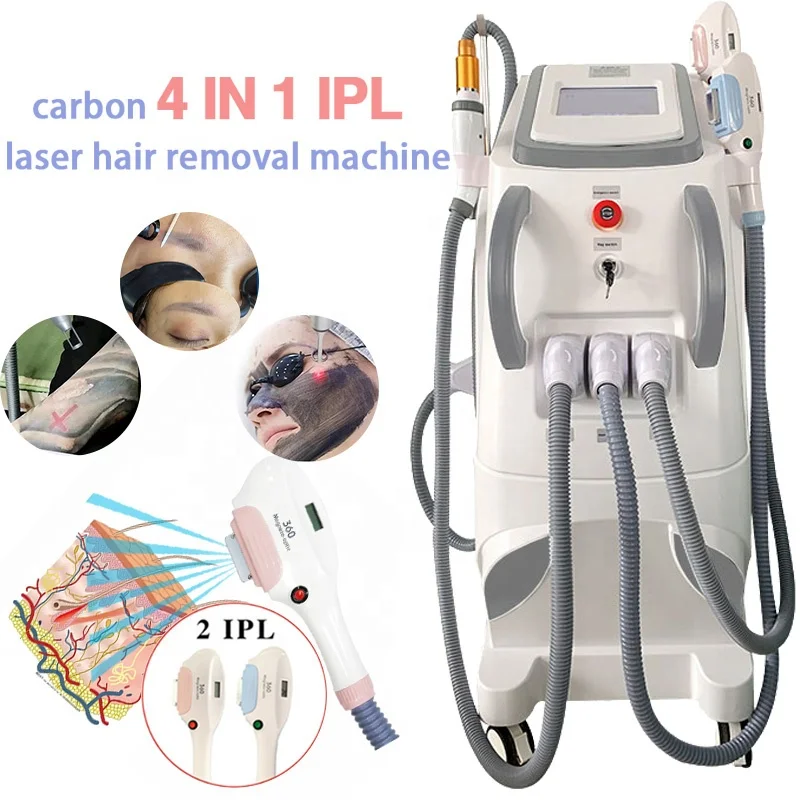 new carbon 4 in 1 ipl laser hair removal RF Skin Rejuvenation picosecond laser tattoo Removal skin tightening diode laser ipl