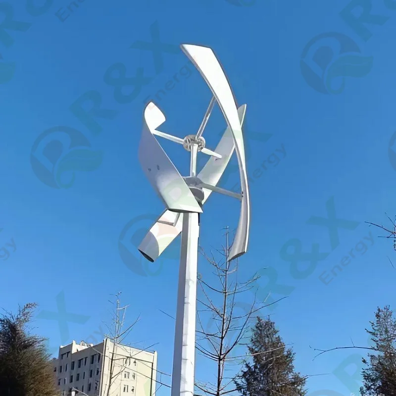 Residential High Power Wind Generator 2KW 3KW 5000W Low-Speed Vertical Axis Wind Turbine with 12V 24V 48V Grid Controller