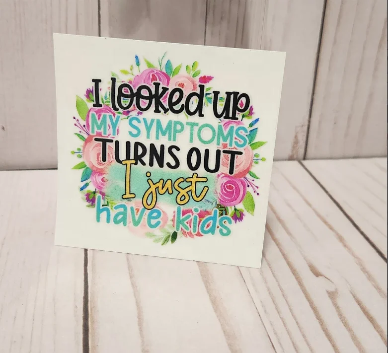 Custom Design Print Logo QR Code Hand Wash Only UV DTF Stickers