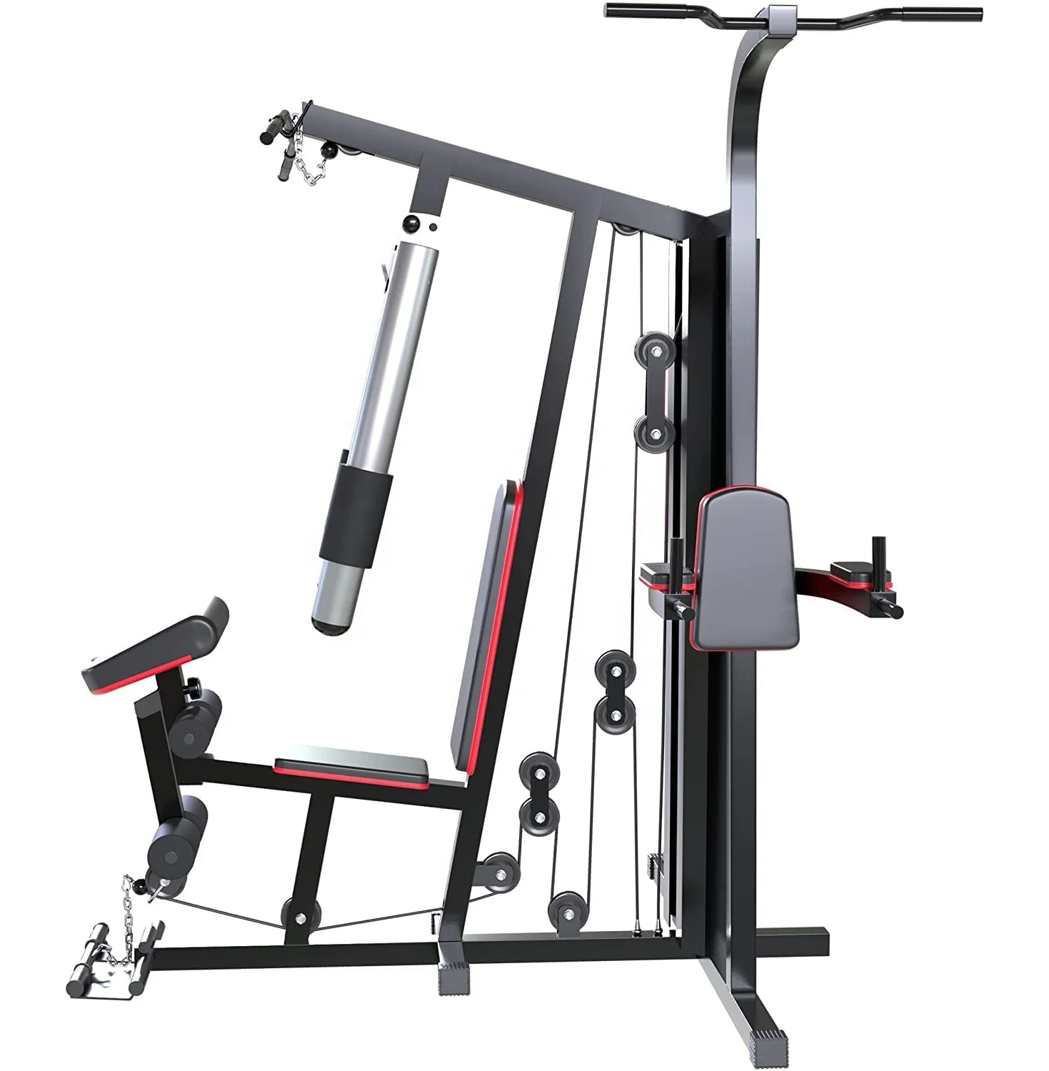 Fit Bench Fitness Equipment Home Gym 2 Side Station Multi-function Body Building Exercise Gym Equipment Machine