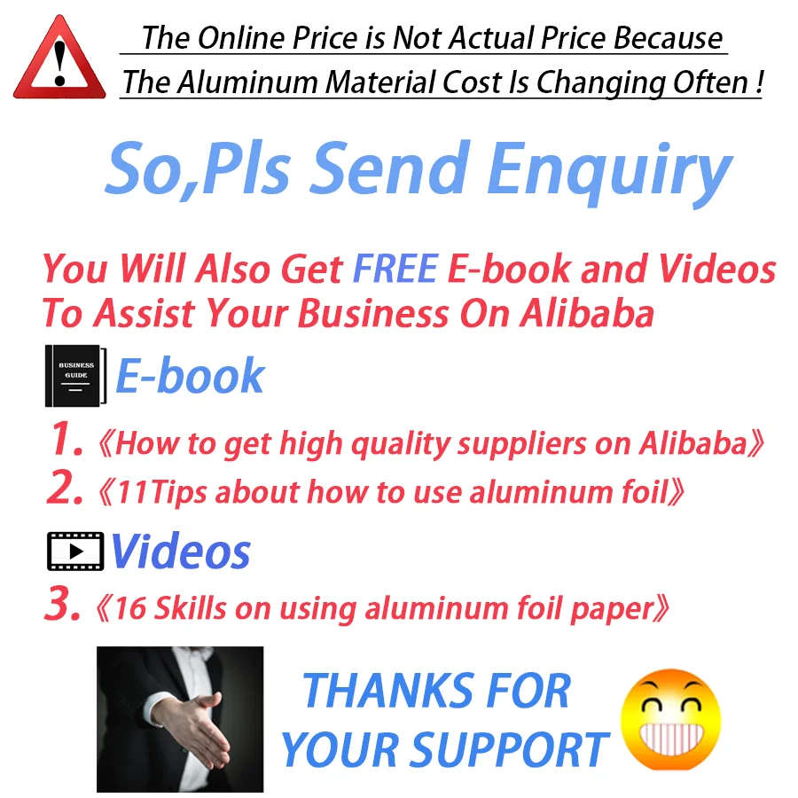 Heavy Duty Lining 14 15 16 20 Mic 30cm 45cm 150m Food Grade Manufacturers Wrapped Foil Paper Aluminum Roll