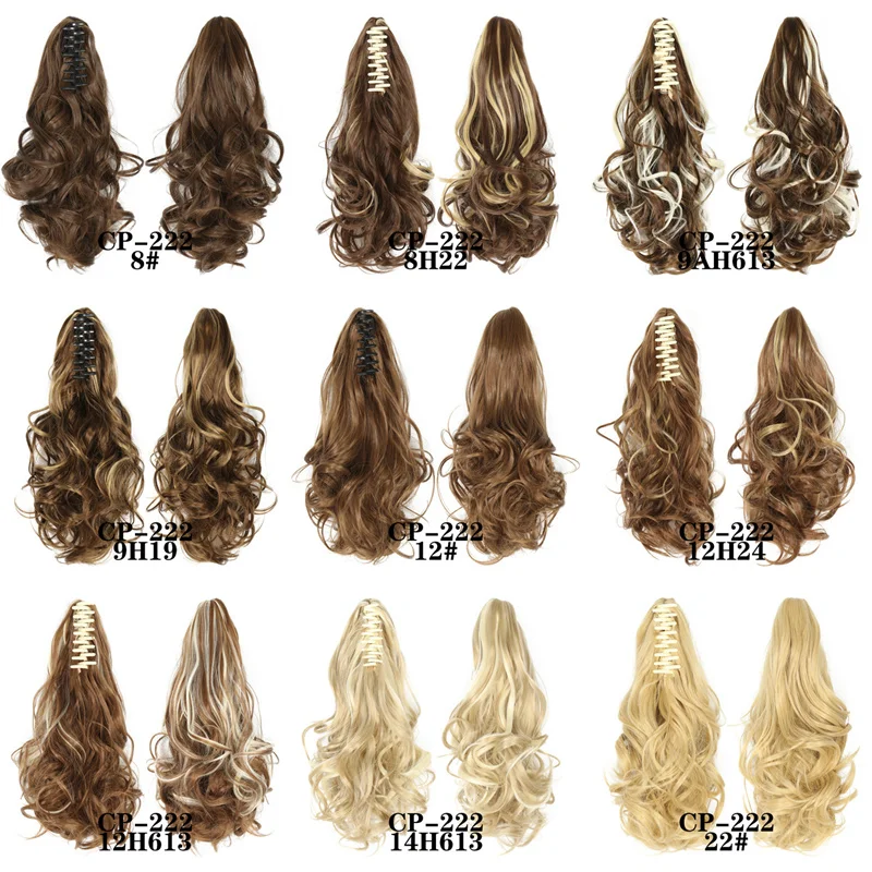 12inch Fashion Wig Ponytail Claw Hair Extensions Heat Resistant Fiber Hairpieces Wavy Curly Synthetic Hair Wig