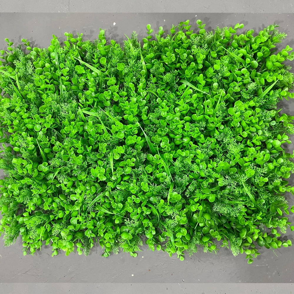Wholesale Artificial Green eucalyptus grass Plant Wall Garden Backyard Decor Grass Flower Milan Plant Wall