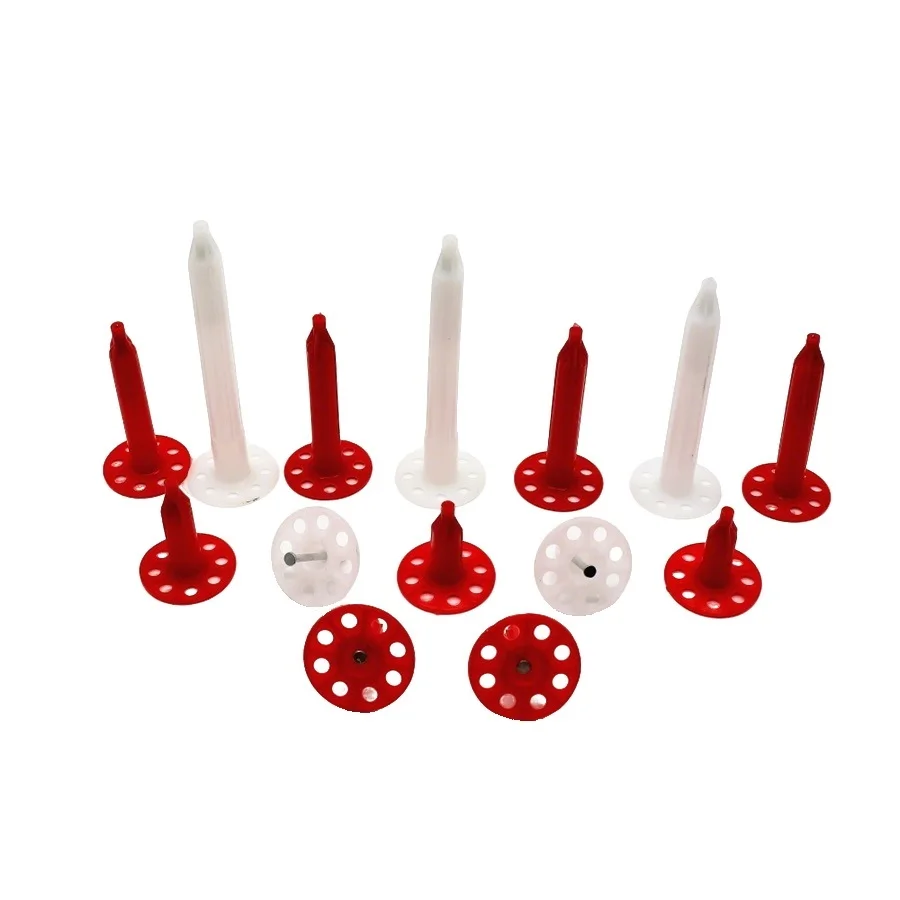 Professional Factory Customized Plastic PE Wall Plug Anchor Drywall Pin Plate Anchor HDPE Insulation Nail