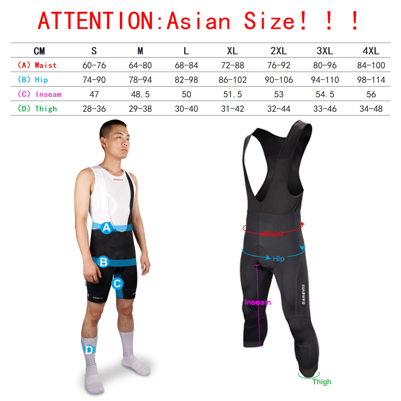 Darevie odm oem black bike bib shorts cycling tights men 3/4 cycling tights pants