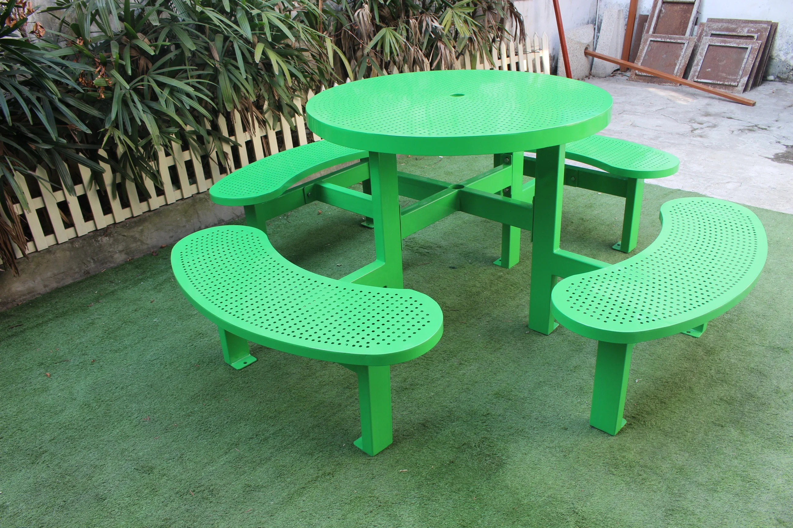 Guangzhou Gavin перфорированный стальной металлический наружный садовый круглый стол для пикника