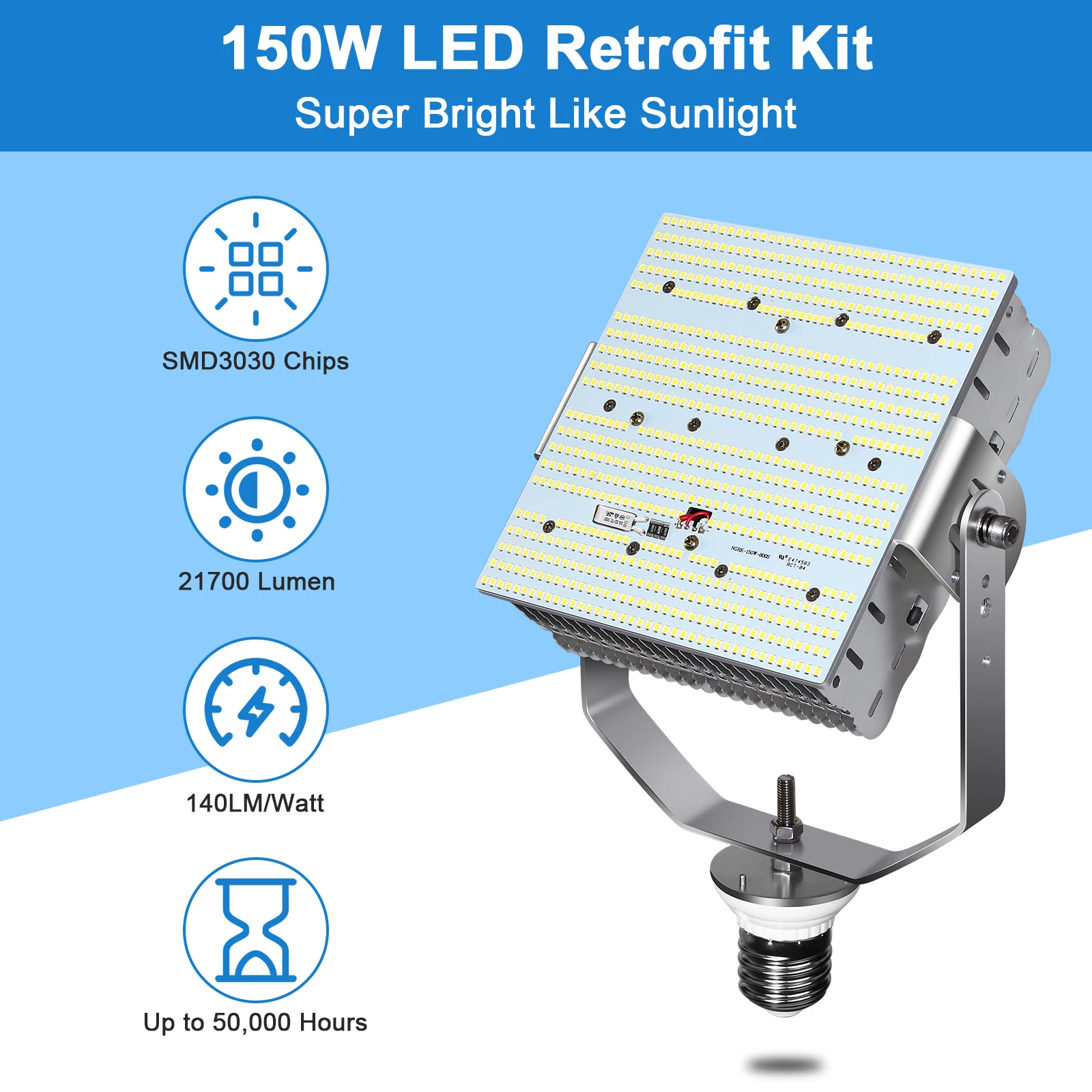 new design high quality Street Lights Safety Retrofit Kits 150w 200w 300w DLC LED replacement Lamps