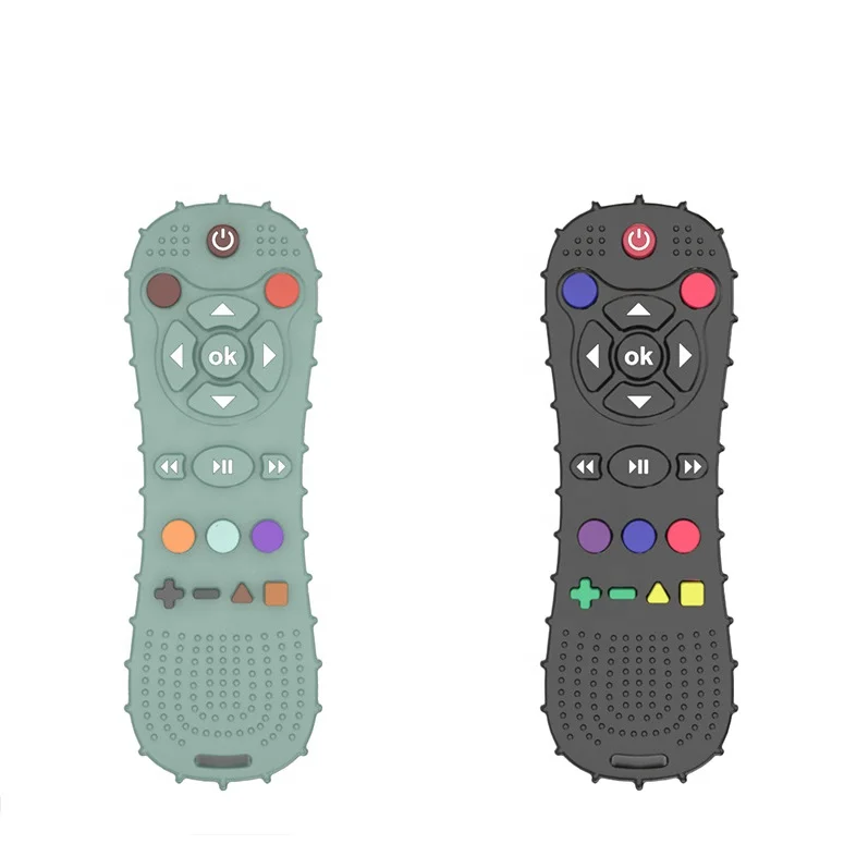 New Wholesale TV Remote Control Design Silicone Baby Teether Silicone Baby Teething Toys