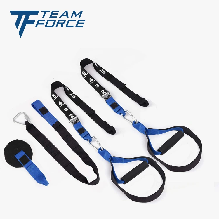 Adjustable Fitness Suspension Straps Set Home Sling Trainer Set With Door Anchor
