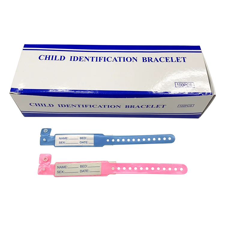 Id bracelet Different Color Customized Surgical Insert Card write on I. D Bracelet for Patient Identification  wristband