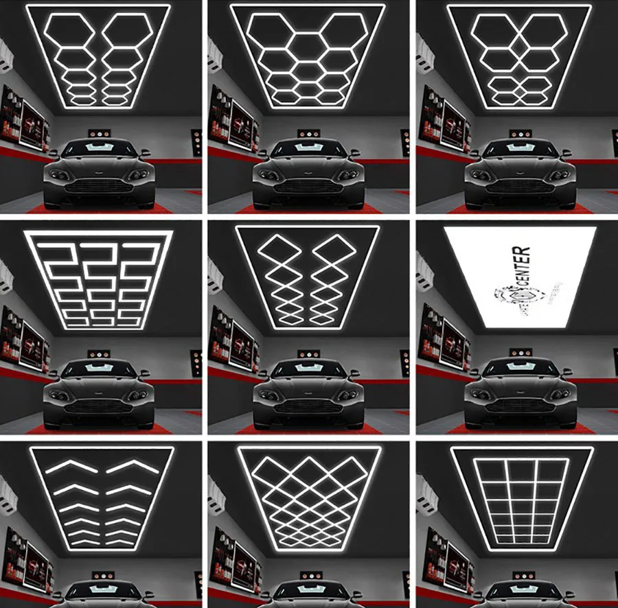 Best Selling Hex LED Lights 2433mm*4840mm hexagon led light for ceiling led garage light