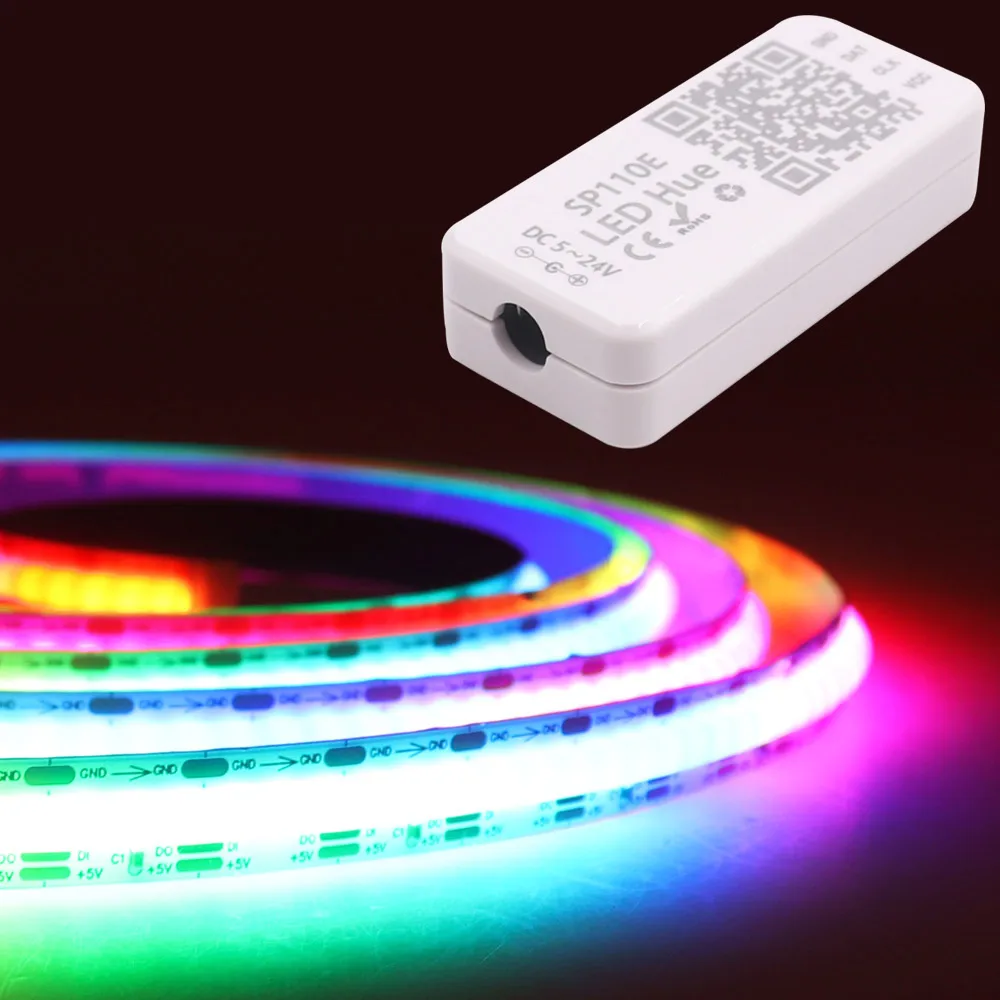 SP110E Smart Controller Led Pixel Light Strip Dimmer for WS2812B WS2811 SK6812 WS2815 WS2813 Magic RGB RGBW Full Dream Color