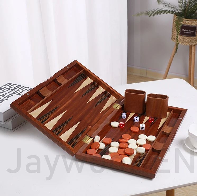 Wholesale High Quality Travel Size Wooden Backgammon Board Game Set Made in China