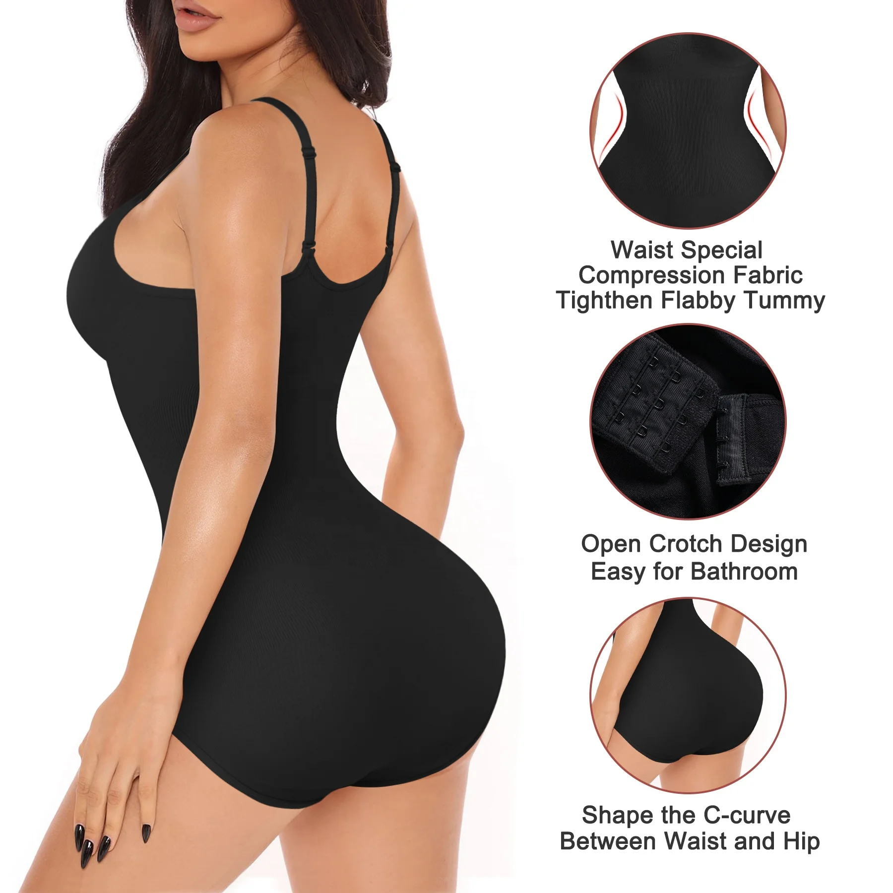 Charming Curves Daily Waist Trainer Body Shaper for Women Tummy Control Slimming Shapewear Bodysuit Seamless Faja Colombians
