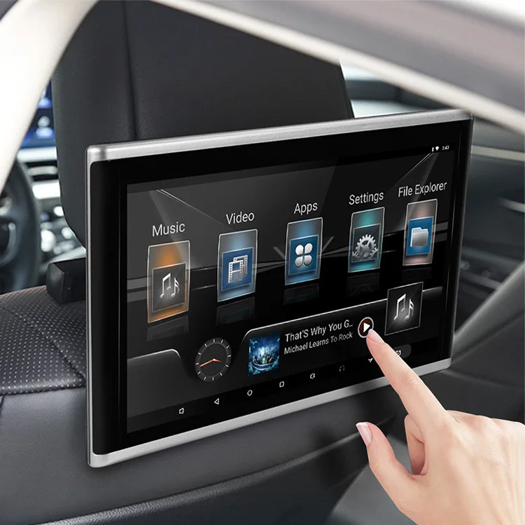 13.3 Inch IPS Touch Screen Android 9 11 Car DVD Player 1920*1080 Universal Rear Seat Entertainment Headrest Monitor