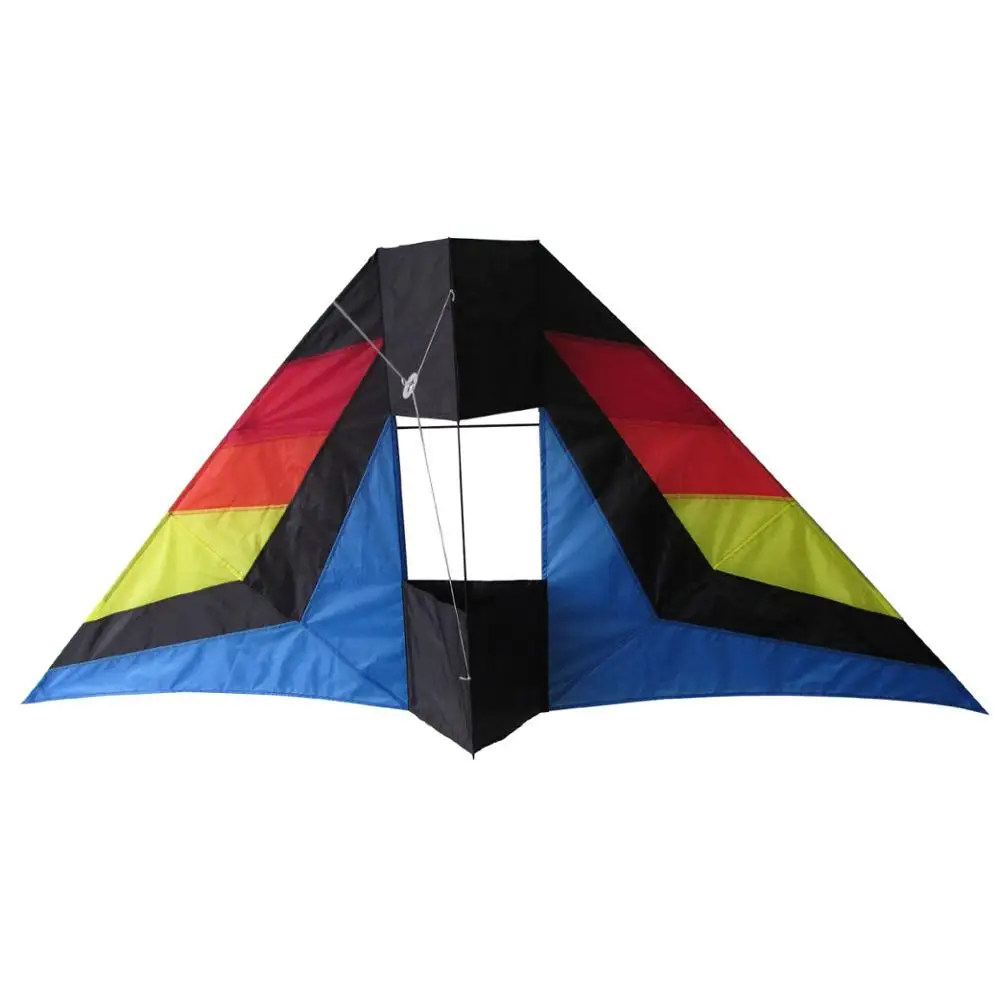 Rainbow color Custom LOGO promotion  printed  Single  thread 3D  Delta box kids  adult sport   kite