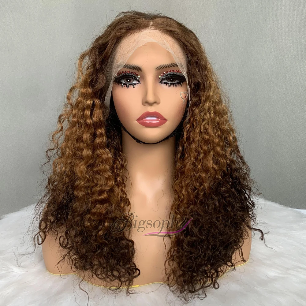 Wholesale Water Wave Vietnam Human Hair Wig,13*4 Transparent Lace Frontal Wig Vendor,With Glue Water Wave Pure Human Hair Wigs
