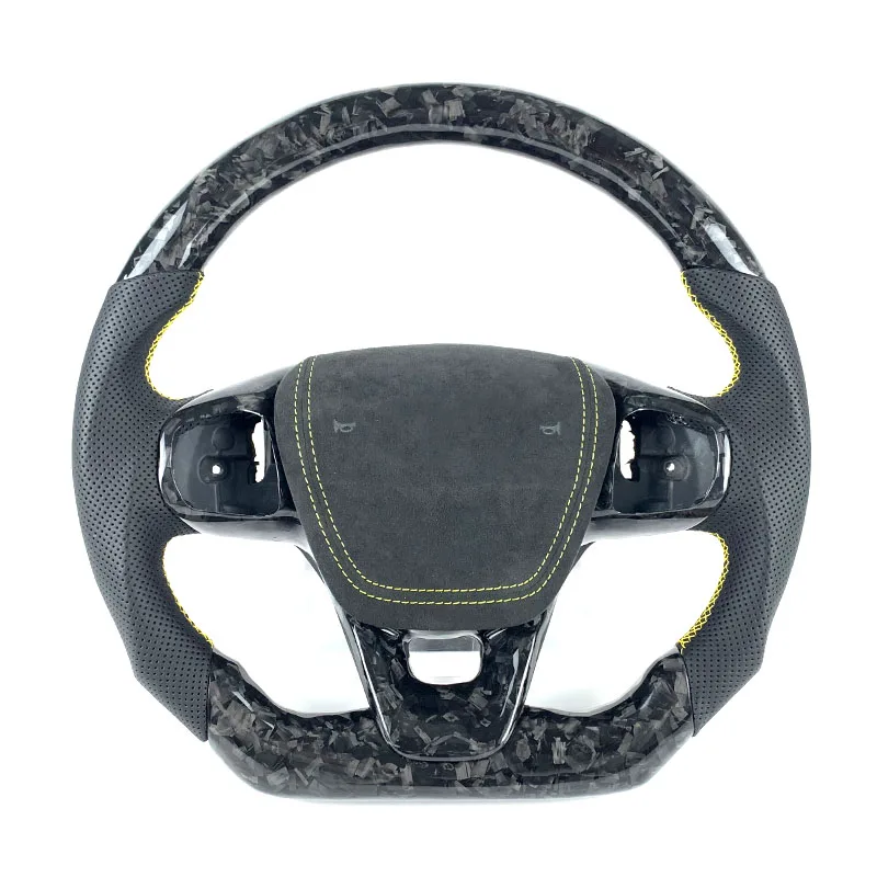 FOR Ford Focus MK3 MK4 2018 2019 2020 2021 Customized Forged Carbon Fiber Automotive Interior Accessories for Steering Wheel