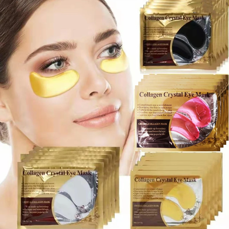 Custom Quality Korean Anti Aging Eye Care Product Gel Patches Private Label 24k Gold Hydrogel Crystal Collagen Eye Mask