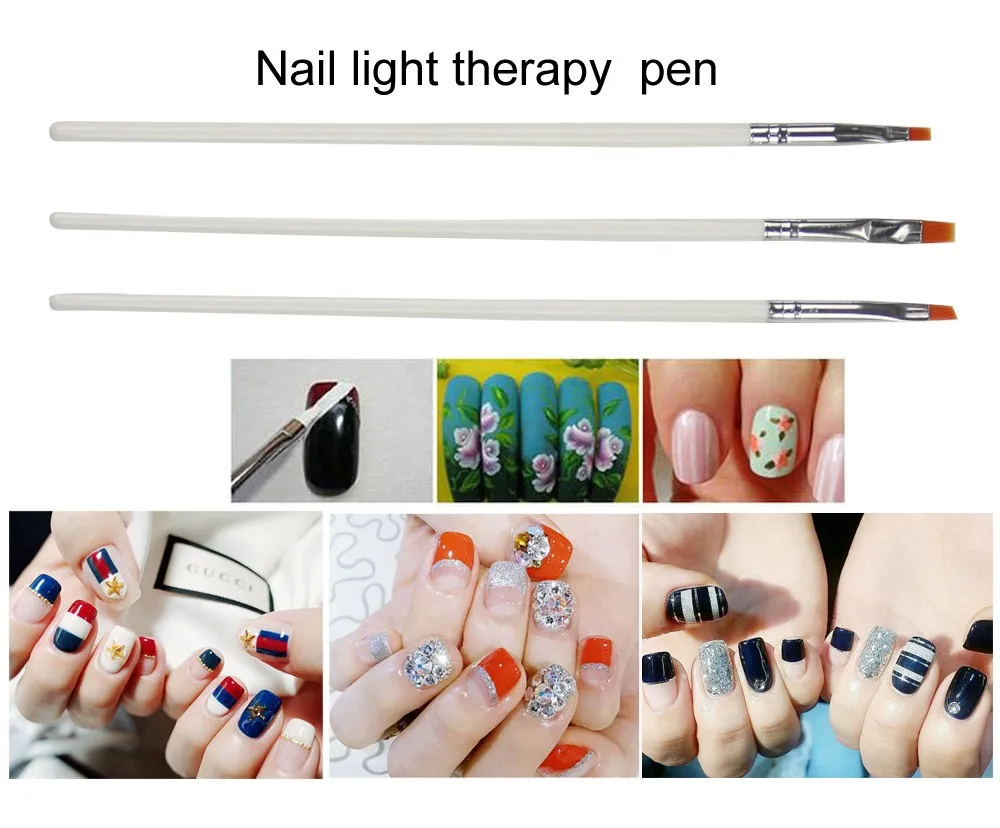 15pcs Nail Art Brushes Set Dotting Tools White Decorations Gel Painting Pen Nail Brush Nail Equipment Drawing Tool