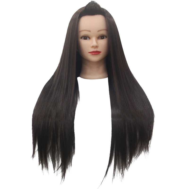 
Artificially synthesized high-quality long-haired training mannequin head 