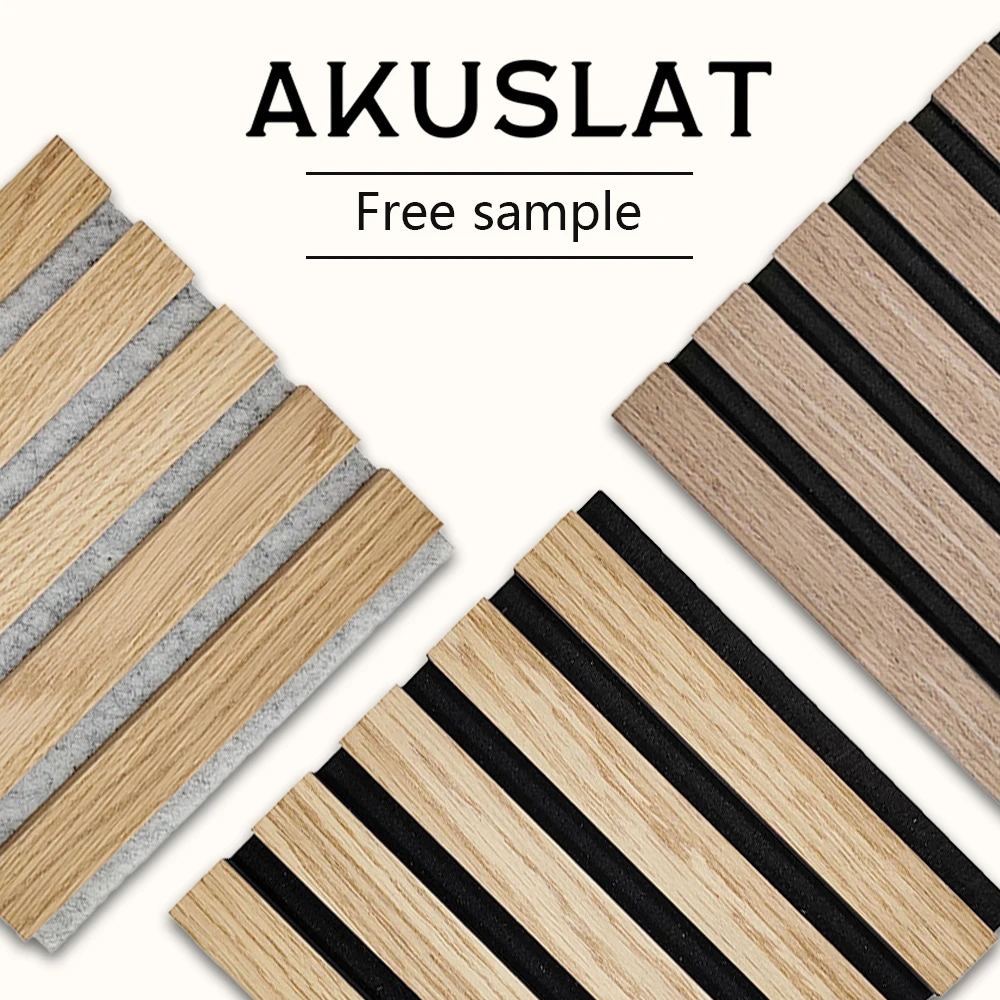 Akupanel Natural Oak wood acoustic wall panels wood panels wall decor interior ceiling panels  for music studio